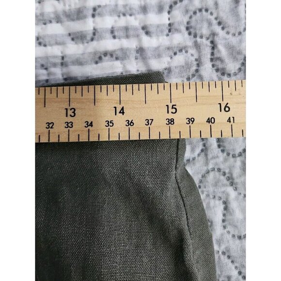 One By Chapter One Linen Blend Jogger Khaki Green Size Small - Picture 6 of 7
